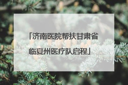 济南医院帮扶甘肃省临夏州医疗队启程